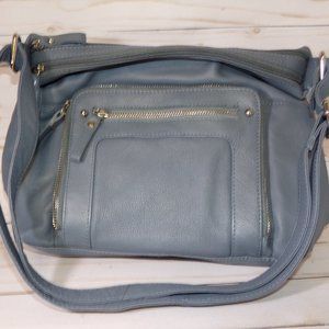 Bluish grey/Grey leather purse